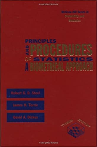 Principles and Procedures of Statistics: A Biometrical Approach - Scanned Pdf